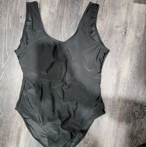 Women's One Piece Solid Black Swim Suit. Size Small